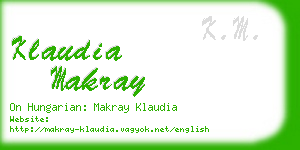 klaudia makray business card